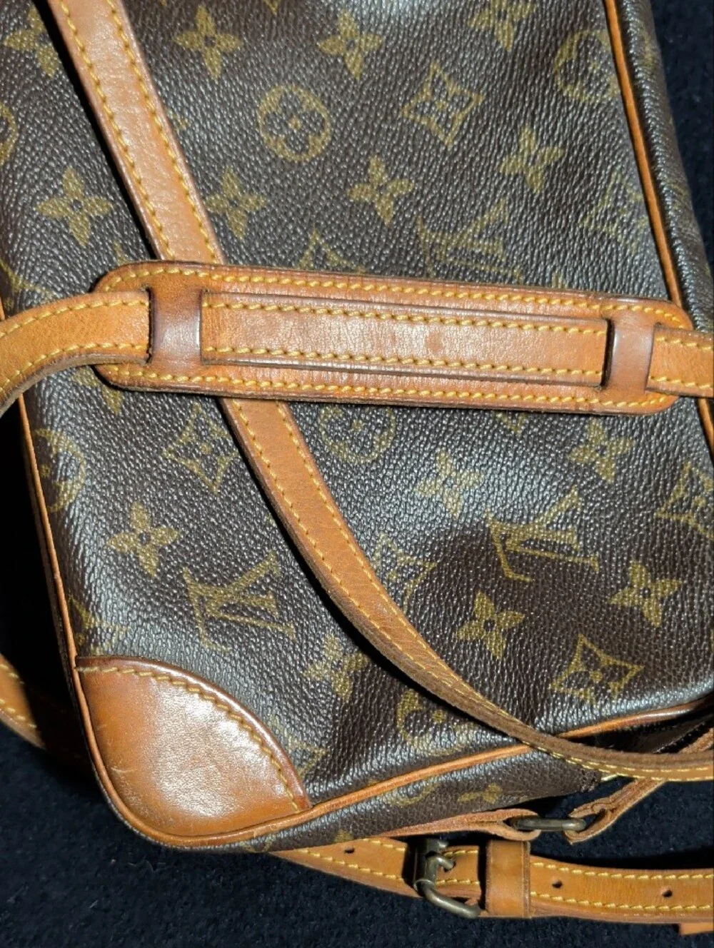 Louis Vuitton Monogram Canvas Messenger Bag in Brown and Tan